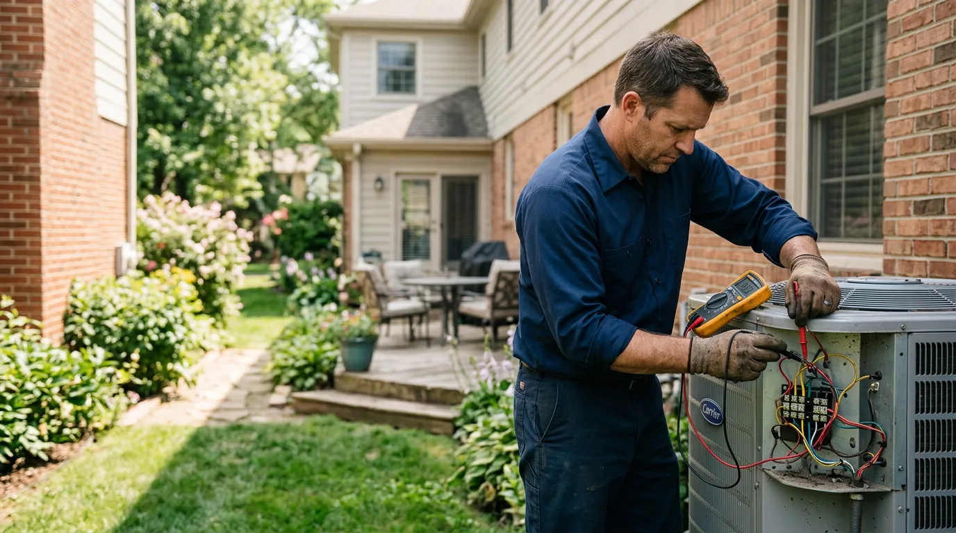 HVAC technician working near Harvest, AL